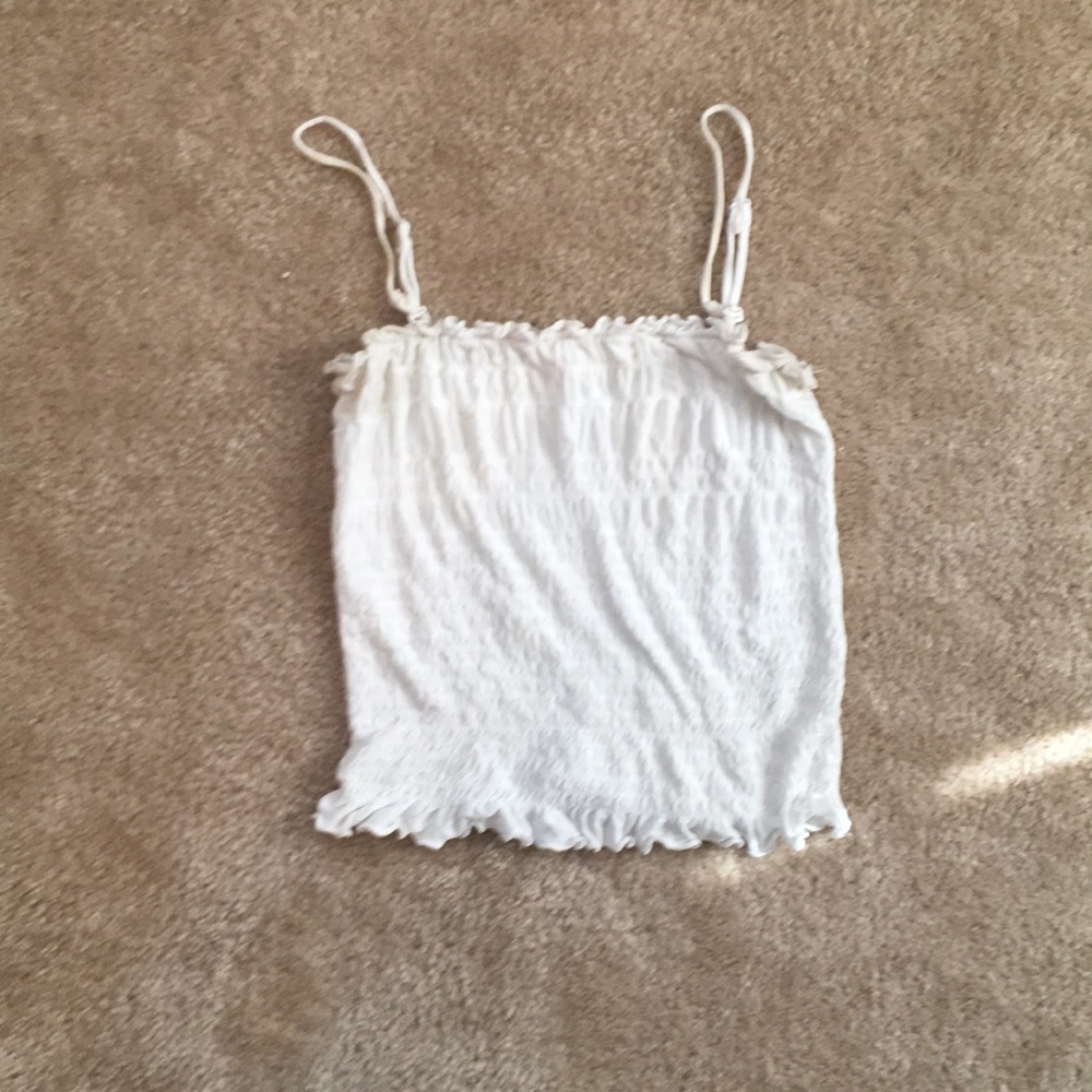 White Ruffled Top